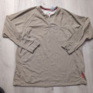 Bulwark FR Shirt Mens XL Workwear Polo Collar Long Sleeve